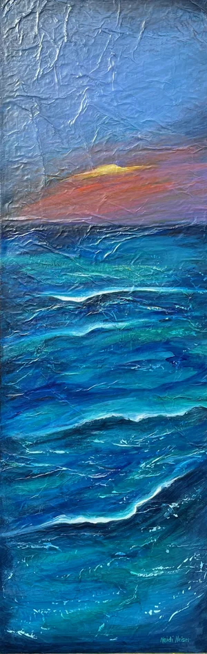DARK VERTICAL OCEAN, an exquisite original acrylic painting 12